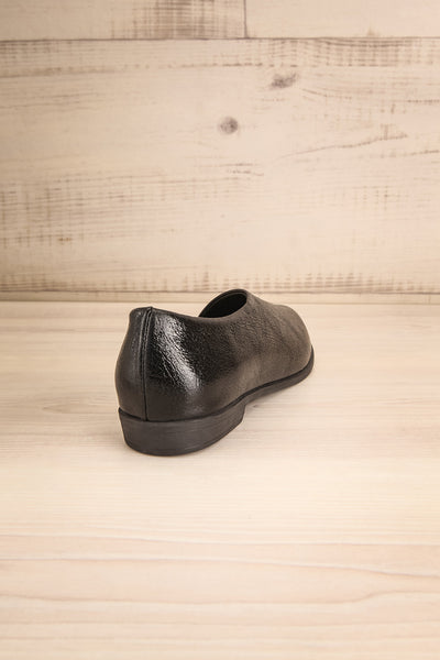 Brandia Glossy Black Slip-On Shoes | La Petite Garçonne Chpt. 2 back view
