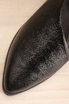 Brandia Glossy Black Slip-On Shoes | La Petite Garçonne Chpt. 2 flat close-up