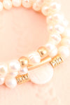 Bratislava Set of Pearl Bracelets w Golden Beads flat lay close-up | Boutique 1861