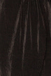 Bregenz Noire Black Pleated Midi Party Dress fabric details | Boutique 1861