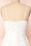 Brendais White Openwork Lace Midi Dress | Boutique 1861 back close-up