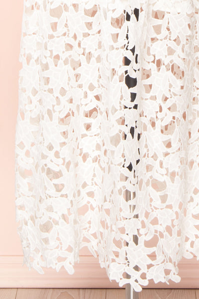 Brendais White Openwork Lace Midi Dress | Boutique 1861 bottom