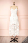 Brendais White Openwork Lace Midi Dress | Boutique 1861 front view