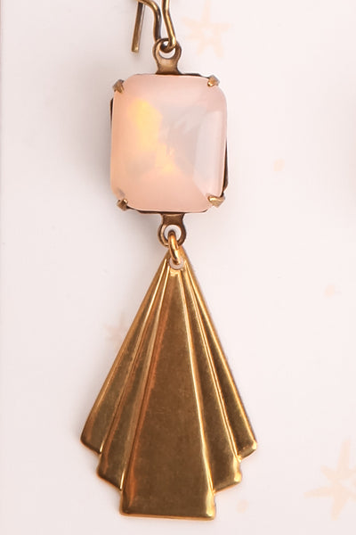 Bridie Quilty Golden Art Deco Pendant Earrings | Boutique 1861
