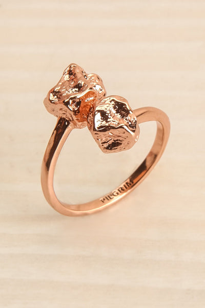 Brienna Rosé Rose Gold Uncut Stone Ring | La Petite Garçonne Chpt. 2 4