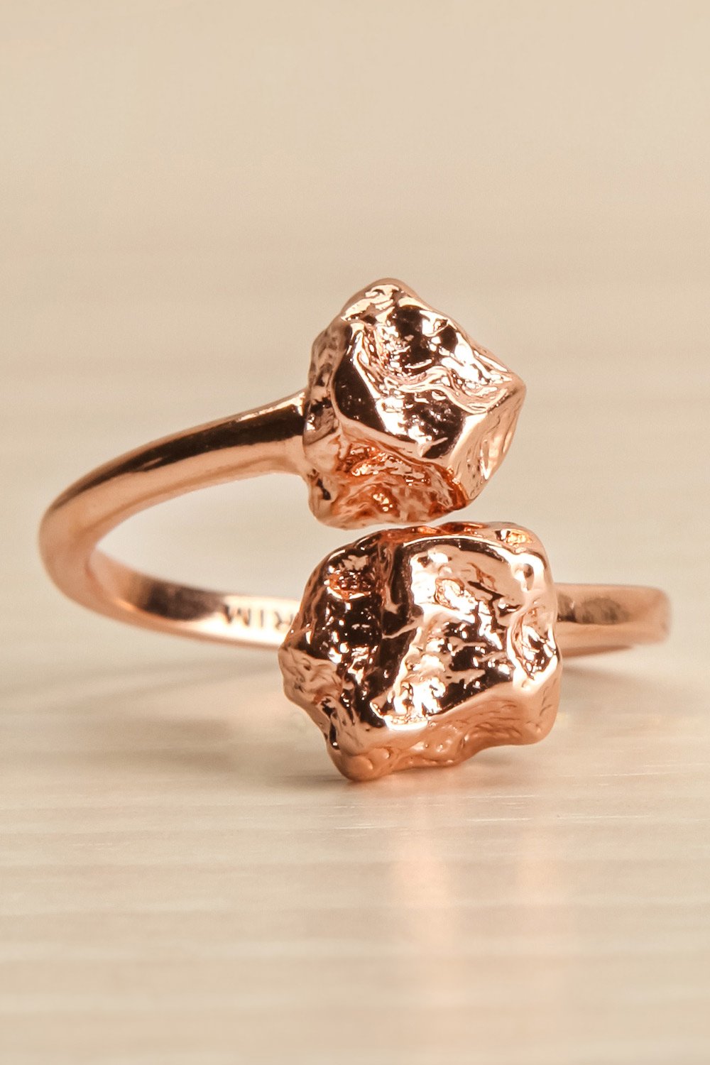Brienna Rosé Rose Gold Uncut Stone Ring | La Petite Garçonne Chpt. 2 2
