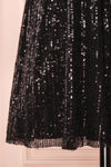 Brigitte Black Plus Size Party Dress | Robe | Boutique 1861 bottom close-up