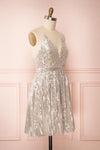 Brigitte Silver Plus Size Party Dress | Robe | Boutique 1861 side view