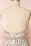 Brigitte Silver Plus Size Party Dress | Robe | Boutique 1861 back close-up