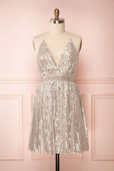 Brigitte Silver Plus Size Party Dress | Boutique 1861 plus