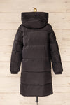 Brisson Black Hooded Puffer Coat w/ Front Pockets | La petite garçonne back view