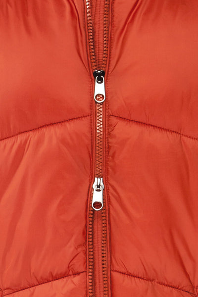 Brisson Rust Hooded Puffer Coat w/ Pockets | La petite garçonne zippers