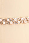 Britannica Gold Crystal Ribbon Belt w/ Pearls | Boudoir 1861 close-up