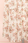 Britt Cream | Floral Midi Dress w/ Short Sleeves | Boutique 1861 bottom