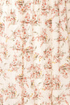 Britt Cream | Floral Midi Dress w/ Short Sleeves | Boutique 1861 fabric