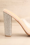 Brittany Rhinstone Clear Heeled Sandals | La Petite Garçonne side back close-up