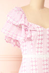 Brogae Ruffled Openwork Midi Dress | Boutique 1861 side close-up