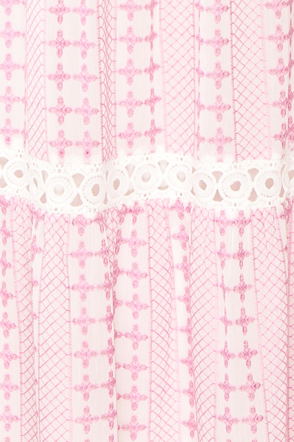 Brogae Ruffled Openwork Midi Dress | Boutique 1861 fabric 