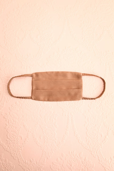 Bronze Satin Pleated Face Mask | Boutique 1861