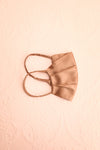 Bronze Satin Pleated Face Mask | Boutique 1861 folded