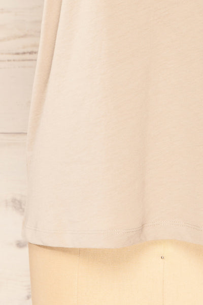 Brossard Taupe Round Neck T-Shirt | La petite garçonne bottom