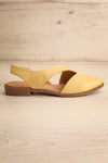 Bruca Yellow Pointed Toe Asymmetrical Flats | La petite garçonne side view