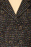 Bruges Black Cropped Tweed Blazer  | La petite garçonne fabric