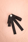 Brumalus Encre Black Ribbon Bow & Pearl Brooch | Boutique 1861 4