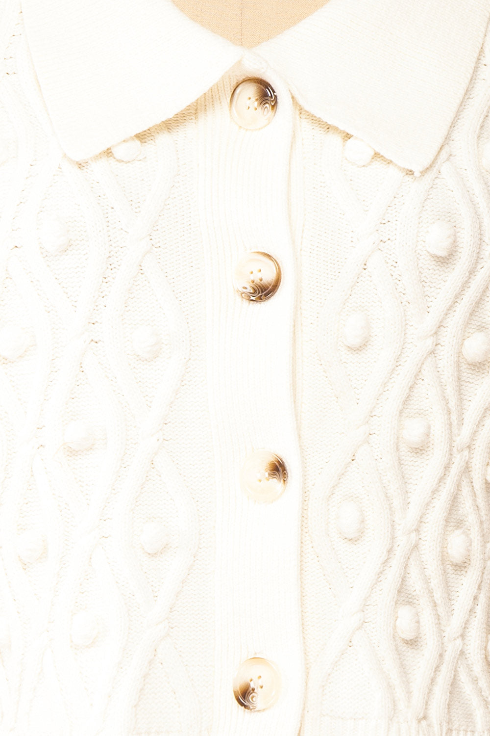 Brumblerio Vintage Collar Knit Cardigan | Boutique 1861 fabric 