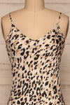 Brynja Leopard Print Slip Dress | Robe | La Petite Garçonne front close-up