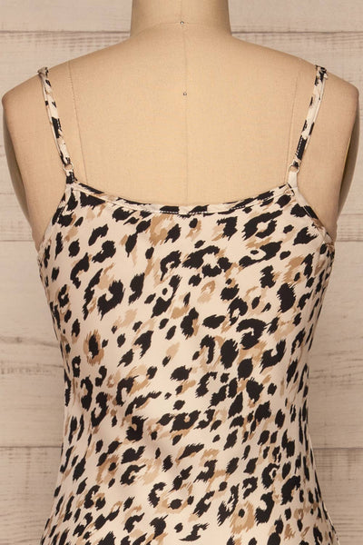 Brynja Leopard Print Slip Dress | Robe | La Petite Garçonne back close-up