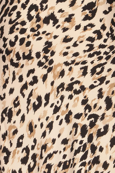 Brynja Leopard Print Slip Dress | Robe | La Petite Garçonne fabric detail