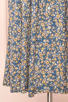 Bryttany Short Sleeve Floral Shirt Collar Midi Dress | Boutique 1861 bottom