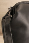 Bubbly Black Faux-Leather Crossbody Clutch | La petite garçonne side close-up