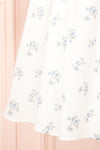 Buccino Blue Short Floral Square Neck Dress | Boutique 1861 skirt