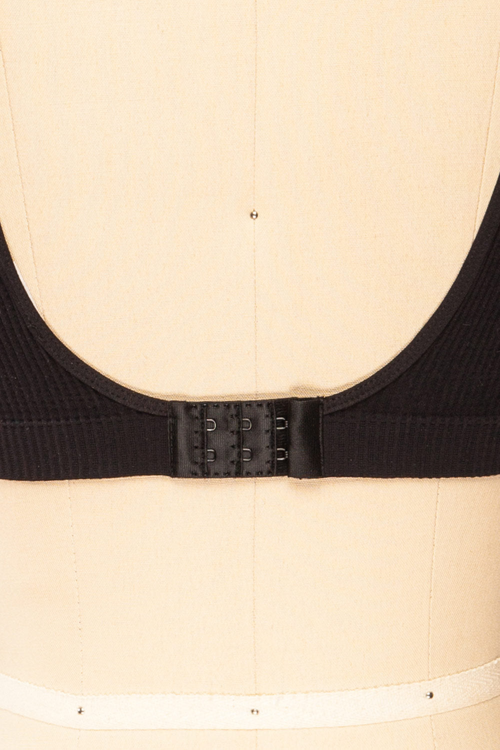 Budva Black Stretchable Embossed Bralette | La petite garçonne detail 