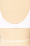Budva White Stretchable Embossed Bralette | La petite garçonne close-up