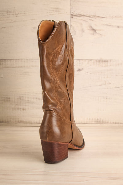 Buffalo Brown Cowboy Boots with Heels | La Petite Garçonne 8