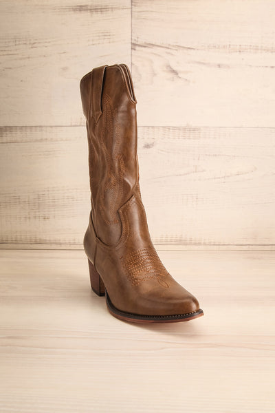 Buffalo Brown Cowboy Boots with Heels | La Petite Garçonne 6