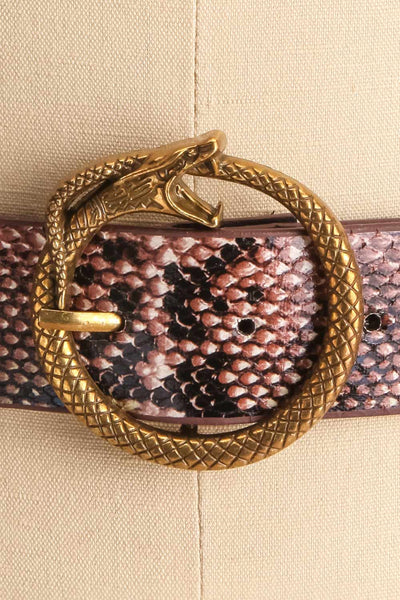 Bugrane Snake-Skin Belt with Ouroboros Buckle | La Petite Garçonne 3