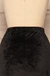 Bunnik Black Velvet High Waisted Shorts | La Petite Garçonne back close-up