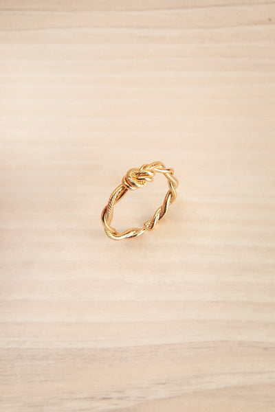 Byremo Double Band Golden Ring with Knot Detail | La Petite Garçonne 1