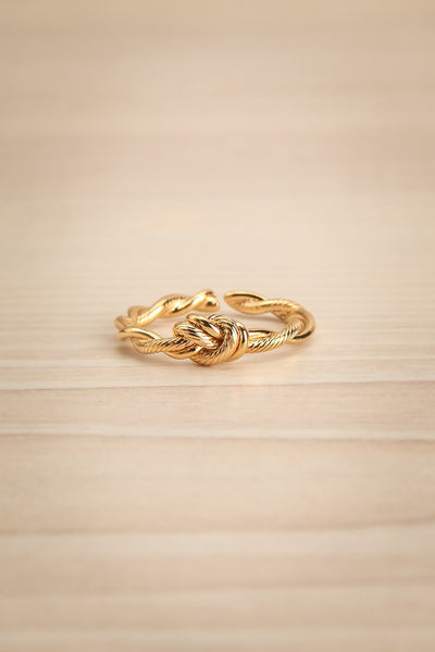 Byremo Double Band Golden Ring with Knot Detail | La Petite Garçonne 4