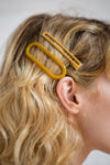 Byroon Mustard Set of 2 Hair Clips | La petite garçonne  model