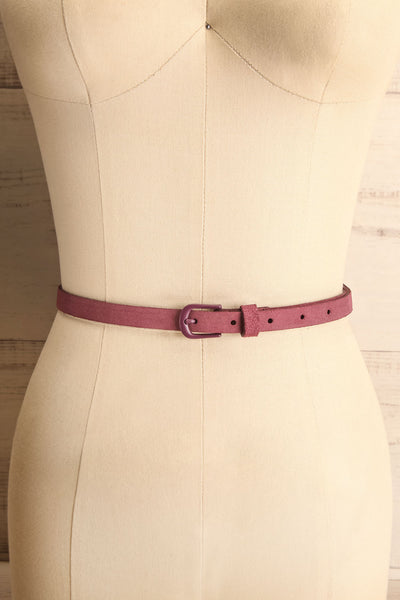 Caballo Mauve Purple Leather Belt | La Petite Garçonne 1