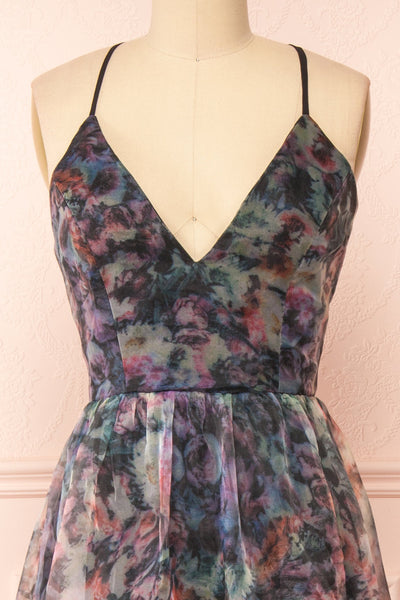 Cachicorral Maxi A-Line Floral Dress | Boutique 1861 front close-up