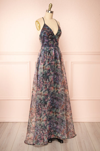Cachicorral Maxi A-Line Floral Dress | Boutique 1861 side view
