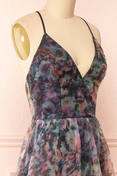 Cachicorral Maxi A-Line Floral Dress | Boutique 1861 side close-up