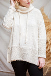 Cadenillas Beige Turtleneck Sweater | La petite garçonne model
