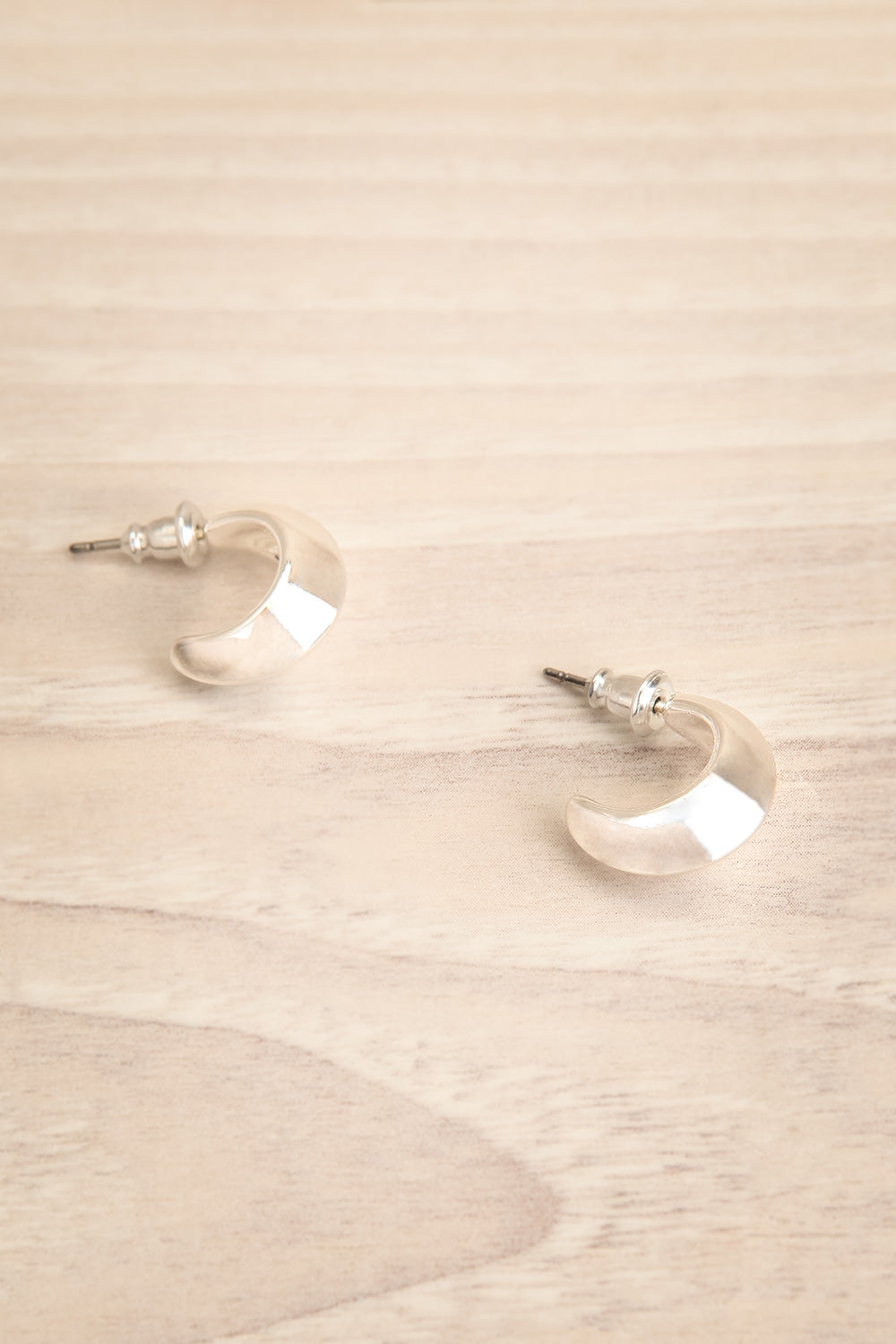Cafeier Silver | Small Chunky Hoop Earrings